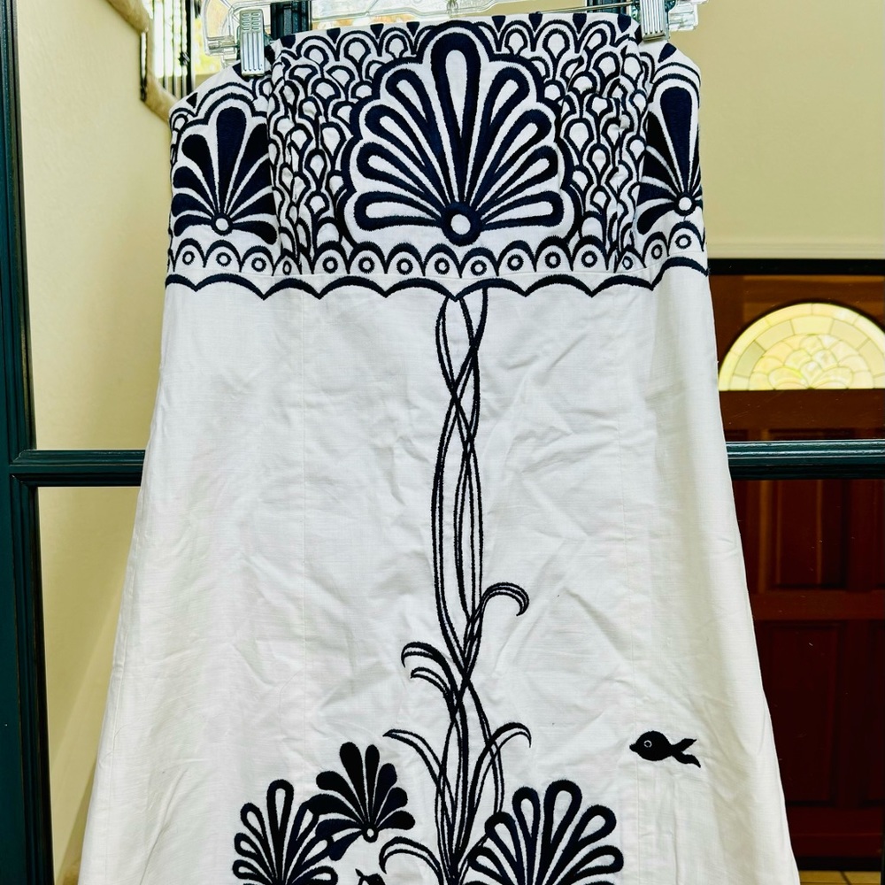 NWT Lilly Pulitzer strapless embroidered “By the Sea Dress”